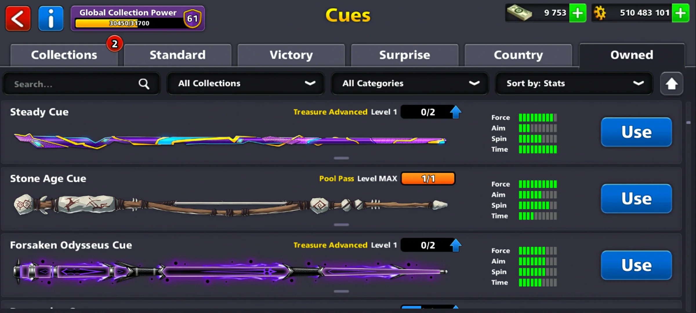 500M Coins | 9500+ Cash | 150+ Various Cues | 8 Ball Pool Account - Image 13