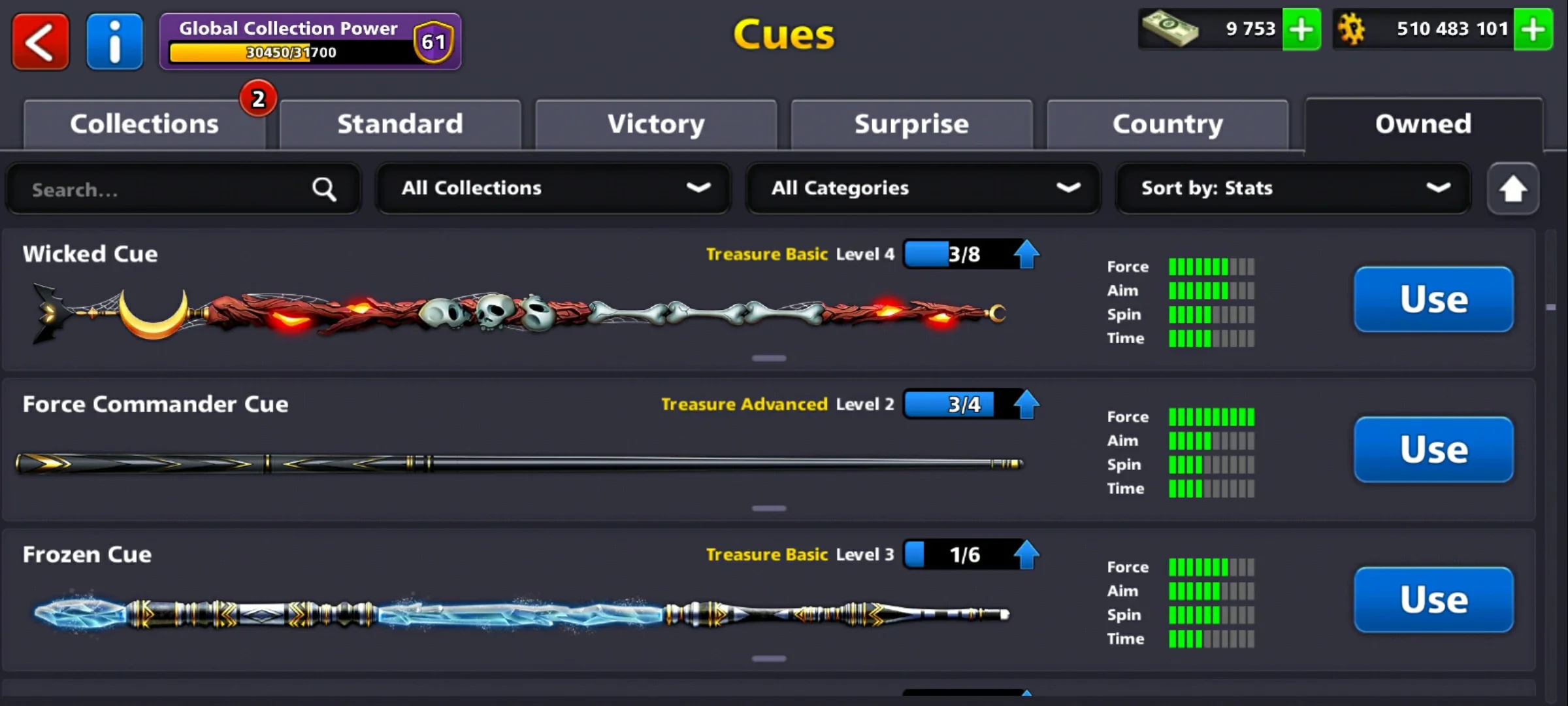 500M Coins | 9500+ Cash | 150+ Various Cues | 8 Ball Pool Account - Image 15
