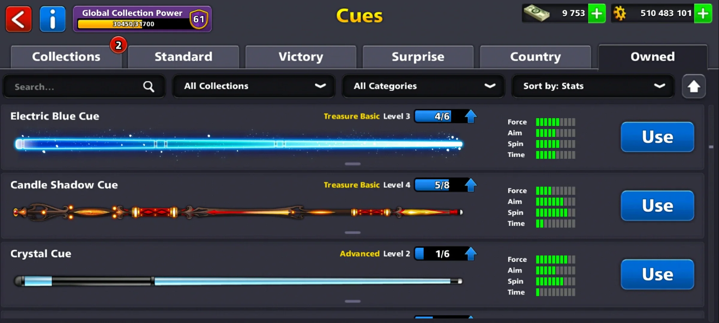 500M Coins | 9500+ Cash | 150+ Various Cues | 8 Ball Pool Account - Image 17