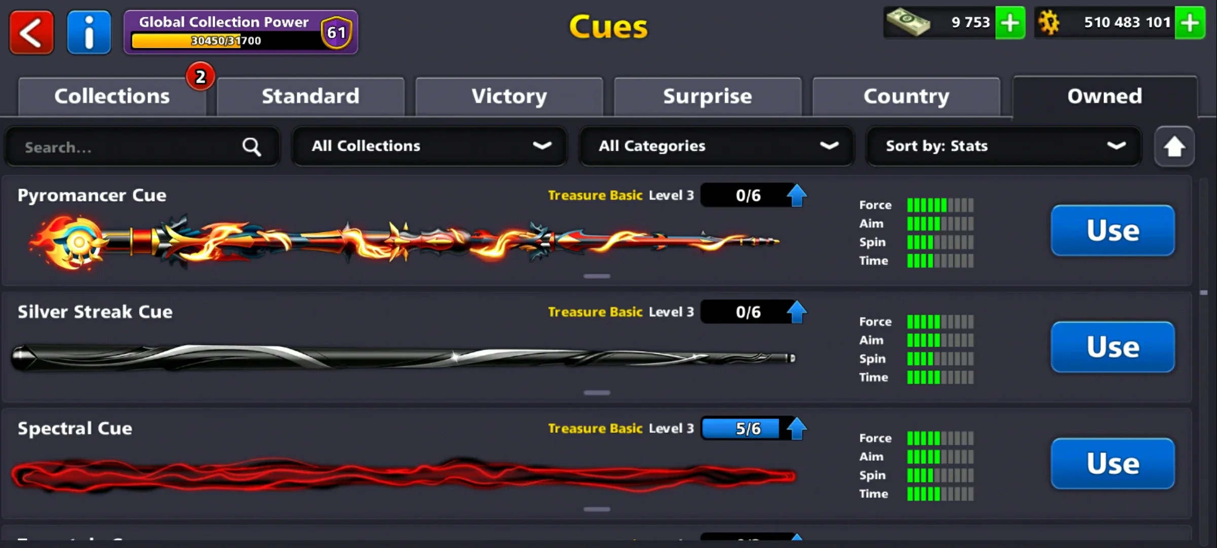 500M Coins | 9500+ Cash | 150+ Various Cues | 8 Ball Pool Account - Image 18