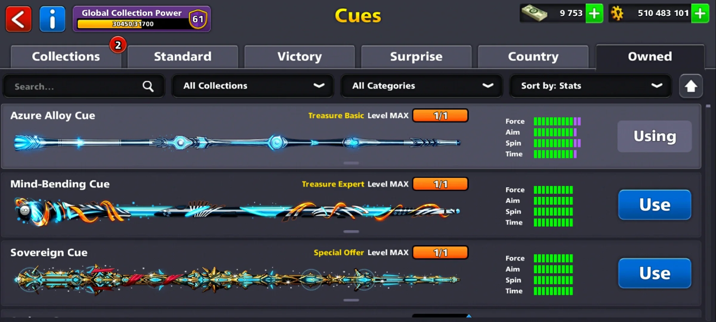 500M Coins | 9500+ Cash | 150+ Various Cues | 8 Ball Pool Account - Image 7