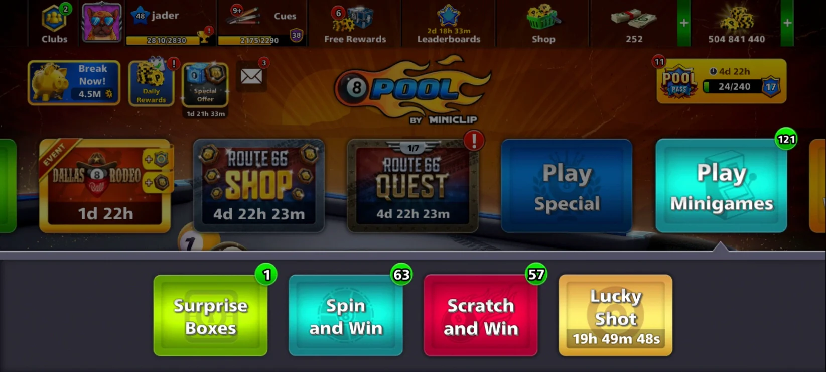 500M Coins | x14 Legendary Cues | 8 Ball Pool Account - Image 4