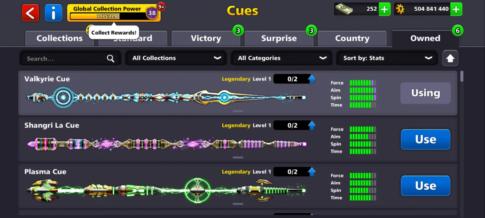 500M Coins | x14 Legendary Cues | 8 Ball Pool Account - Image 5