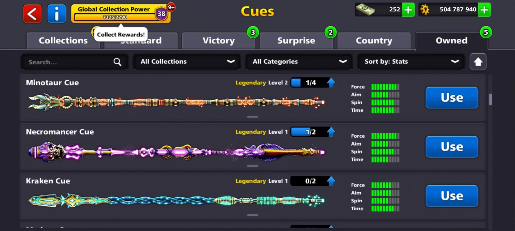 500M Coins | x14 Legendary Cues | 8 Ball Pool Account - Image 7