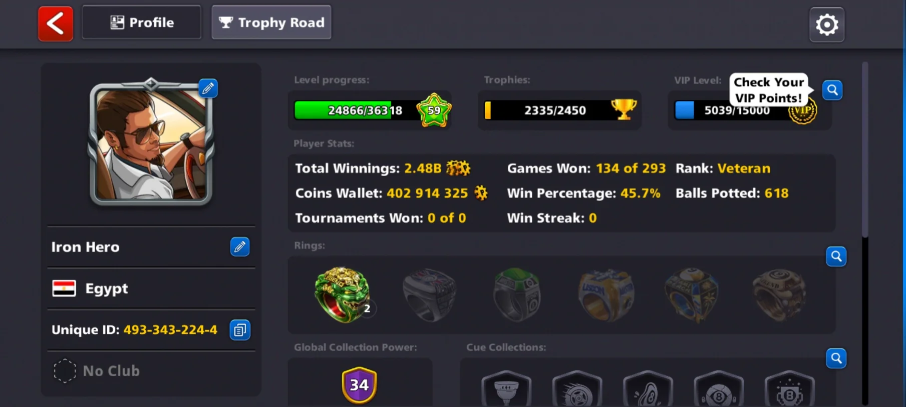 500M Coins | x9 Legendary Cues | 8 Ball Pool Account - Image 3