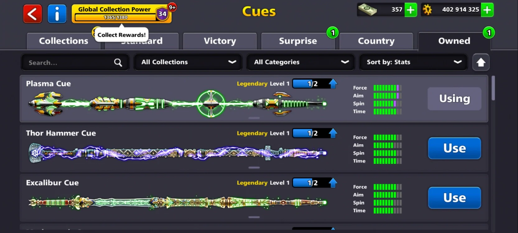 500M Coins | x9 Legendary Cues | 8 Ball Pool Account - Image 5