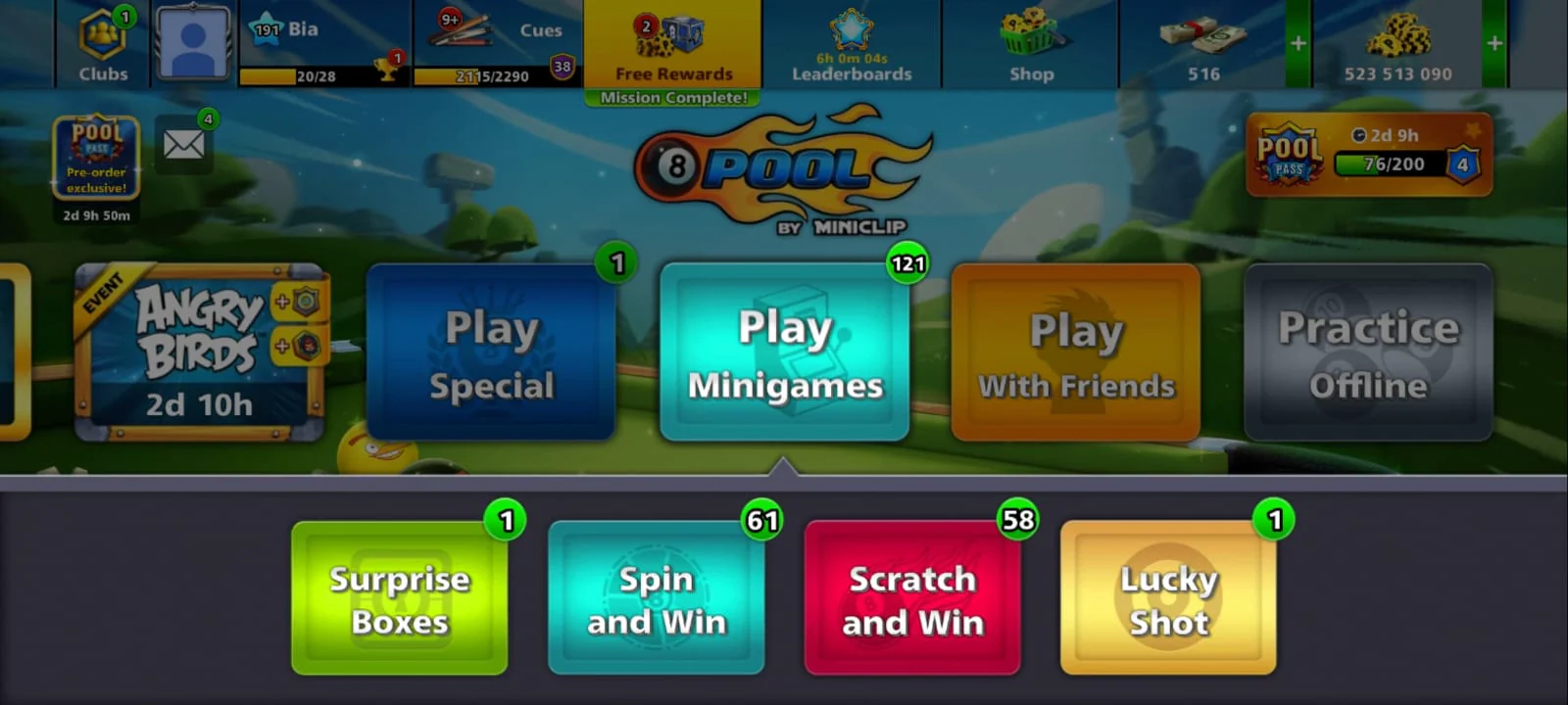 500M Coins | x9 Legendary Cues | 8 Ball Pool Account - Image 3