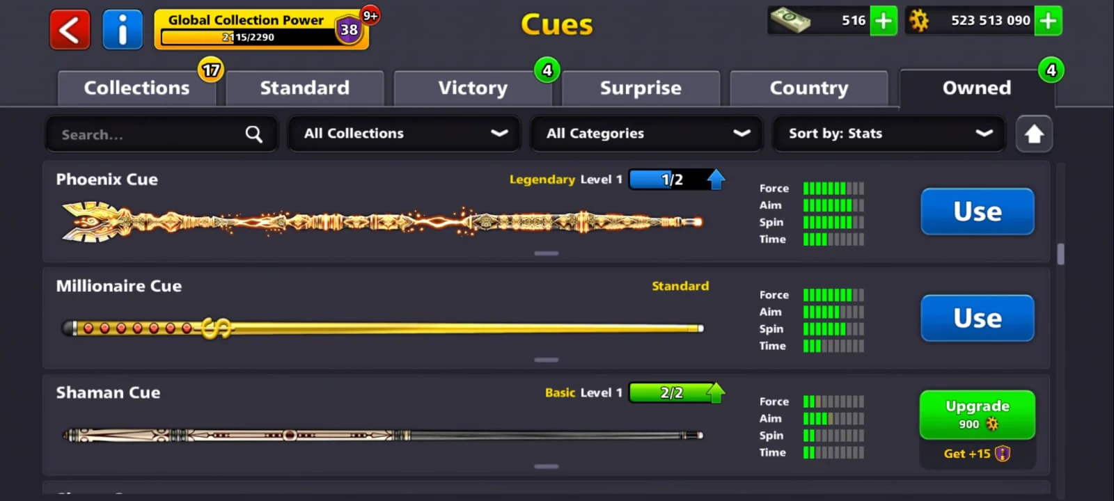 500M Coins | x9 Legendary Cues | 8 Ball Pool Account - Image 8