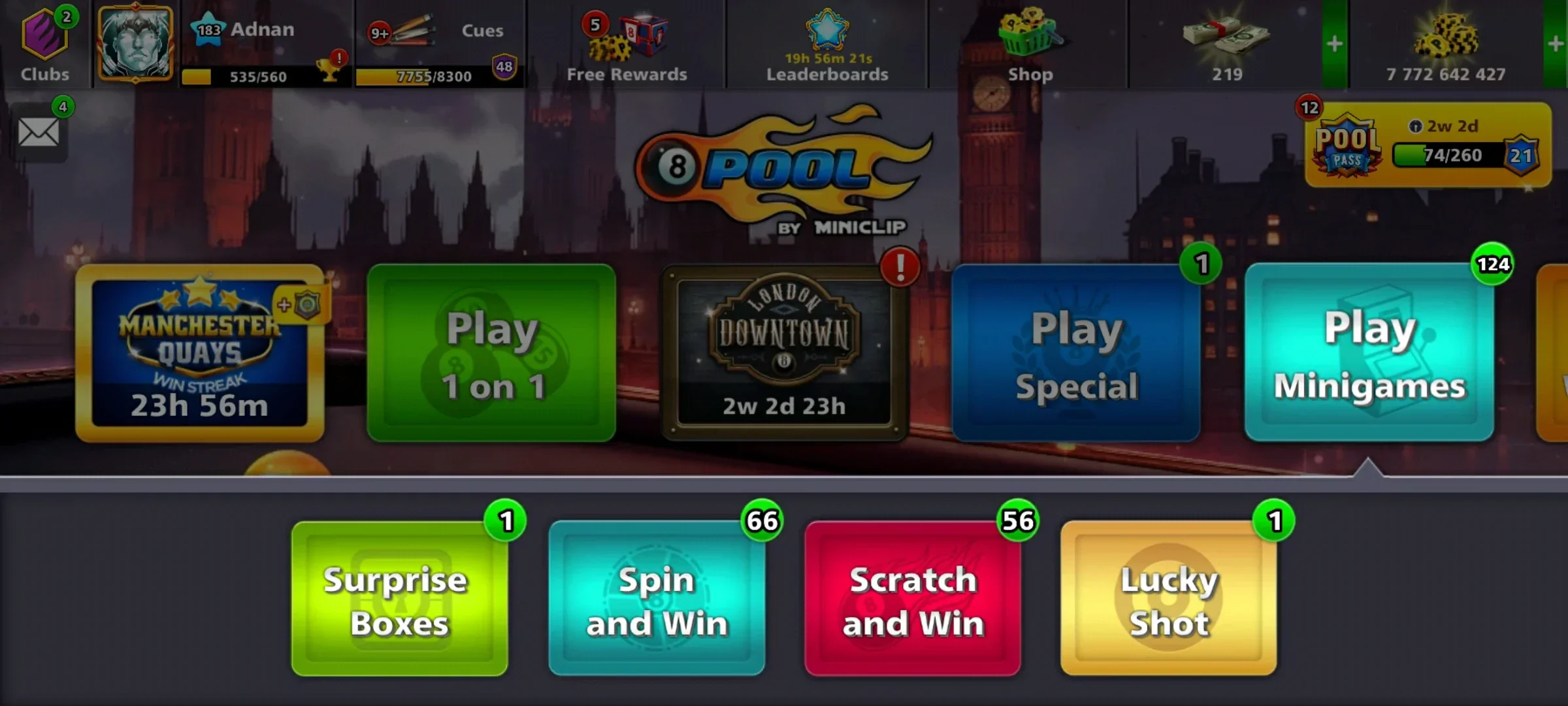 7.7 Billion Coins, 2 Maxed Cues & 13 Legendary | Black Diamond 8 Ball Pool Account - Image 8