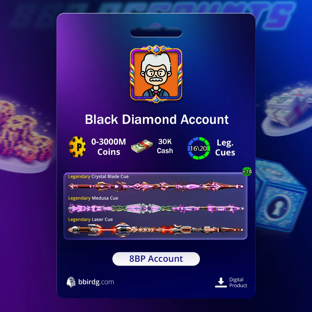 50M - 3 Billion Coins Black Diamond | 8 Ball Pool Account