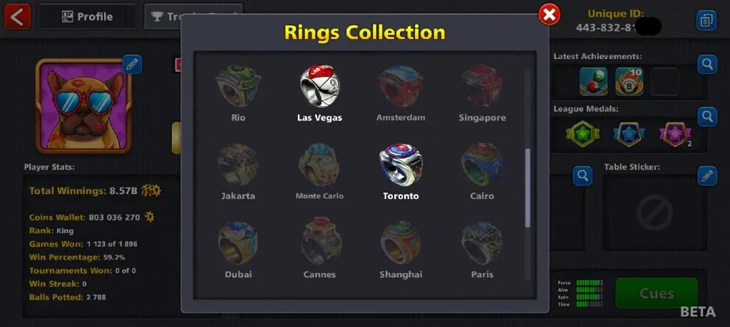 800 Million Coins & 2900 Cash | 8 Ball Pool Account - Image 7