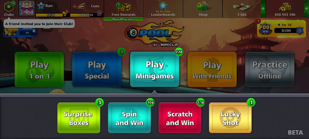 800 Million Coins & 5 Legendary Cues | 8 Ball Pool Account - Image 2