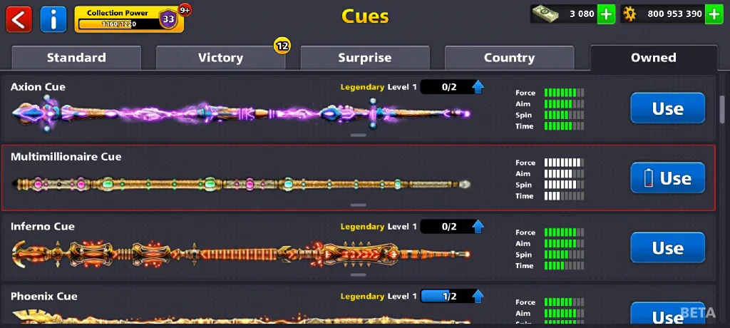 800 Million Coins & 5 Legendary Cues | 8 Ball Pool Account - Image 3