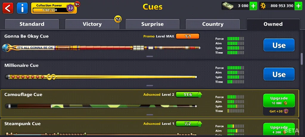 800 Million Coins & 5 Legendary Cues | 8 Ball Pool Account - Image 4