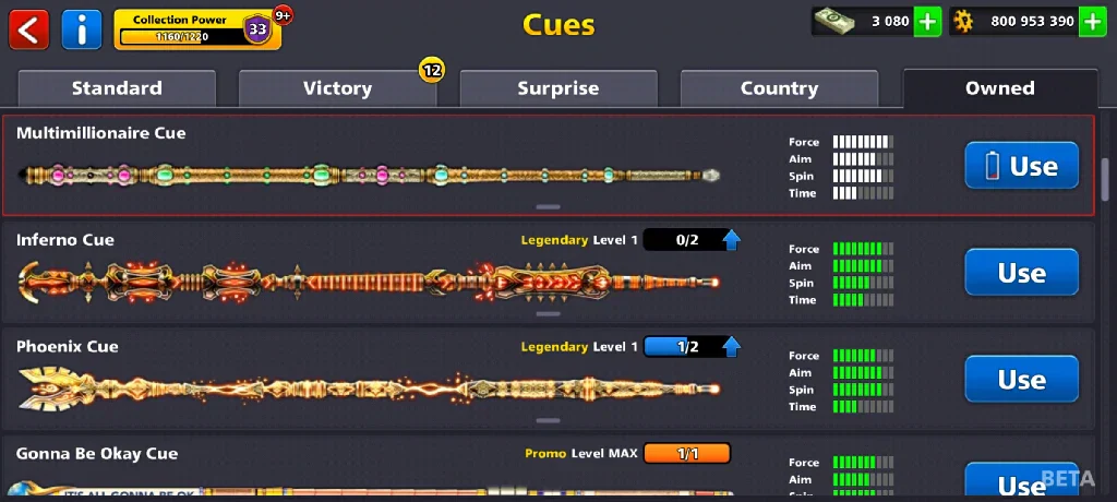 800 Million Coins & 5 Legendary Cues | 8 Ball Pool Account - Image 5