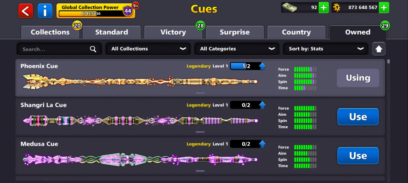 850M Coins | x3 Legendary Cues | 8 Ball Pool Account - Image 5