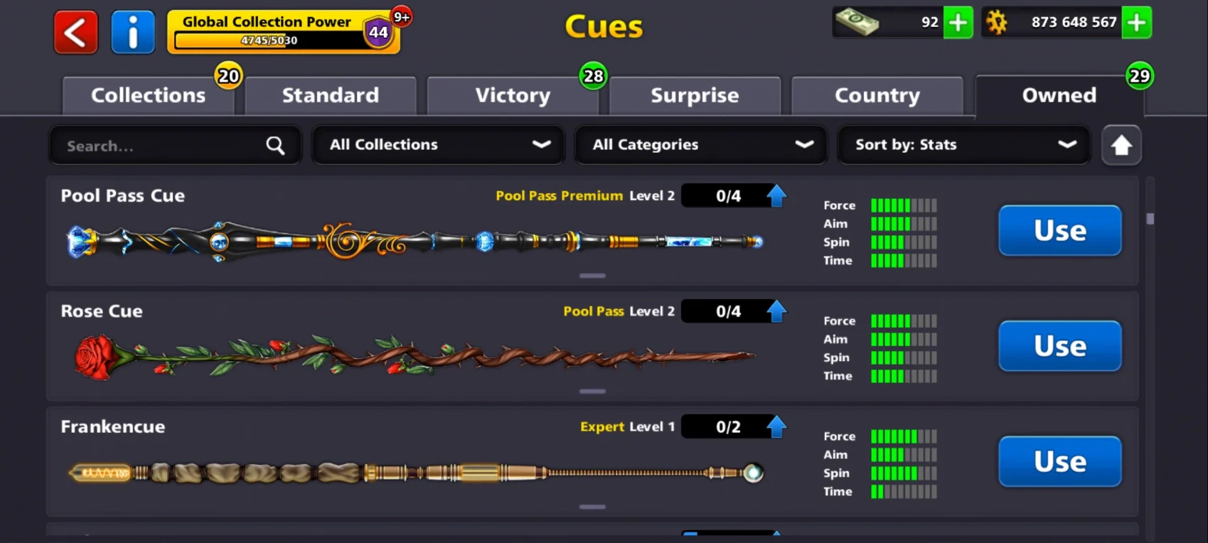 850M Coins | x3 Legendary Cues | 8 Ball Pool Account - Image 8
