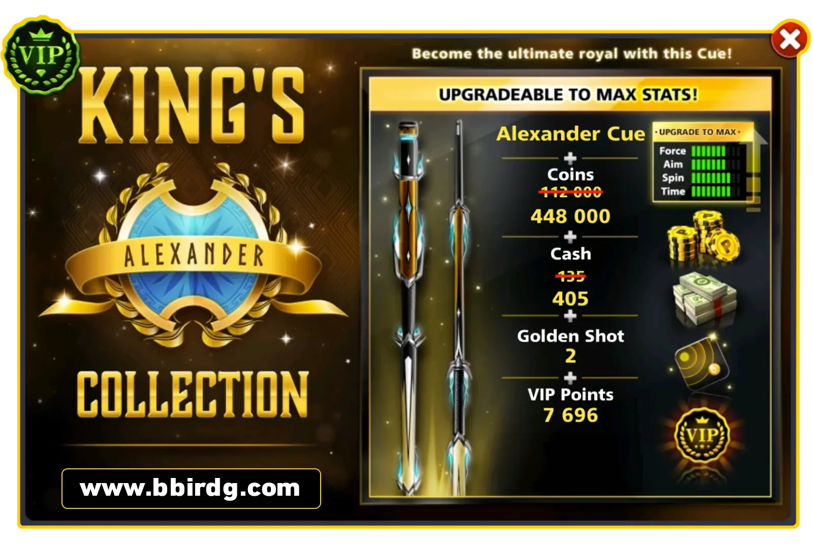 Alexander Cue - King's Collection | 8 Ball Pool