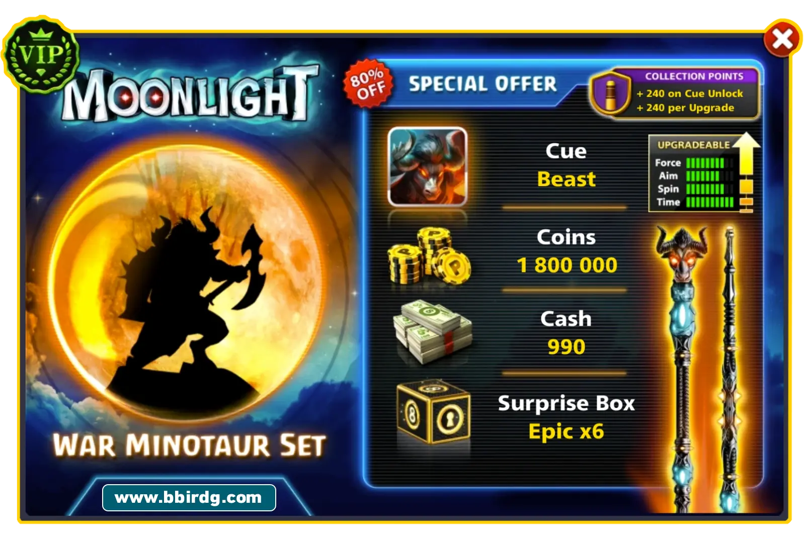 Beast Cue - Moonlight Set | 8 Ball Pool
