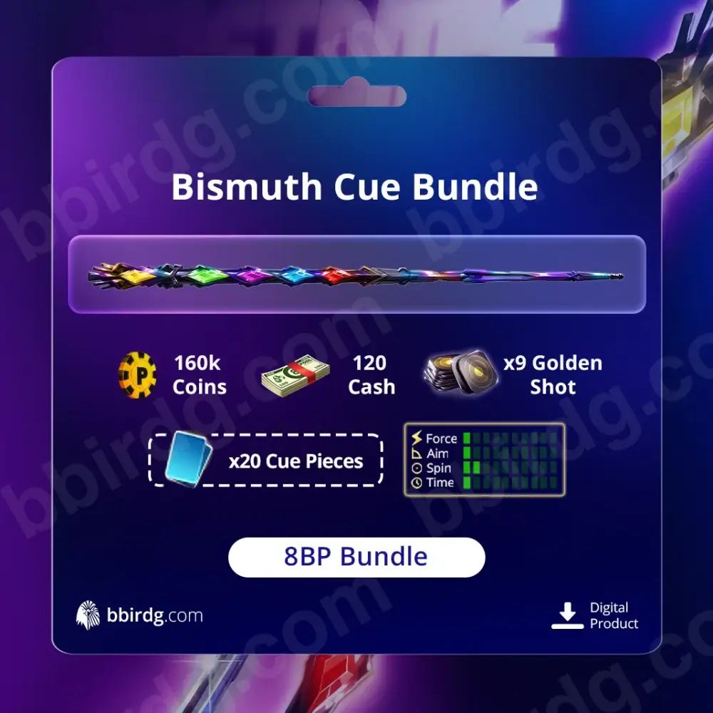 Bismuth Animated Cue Bundle x20 Cue Pieces | 8 Ball Pool