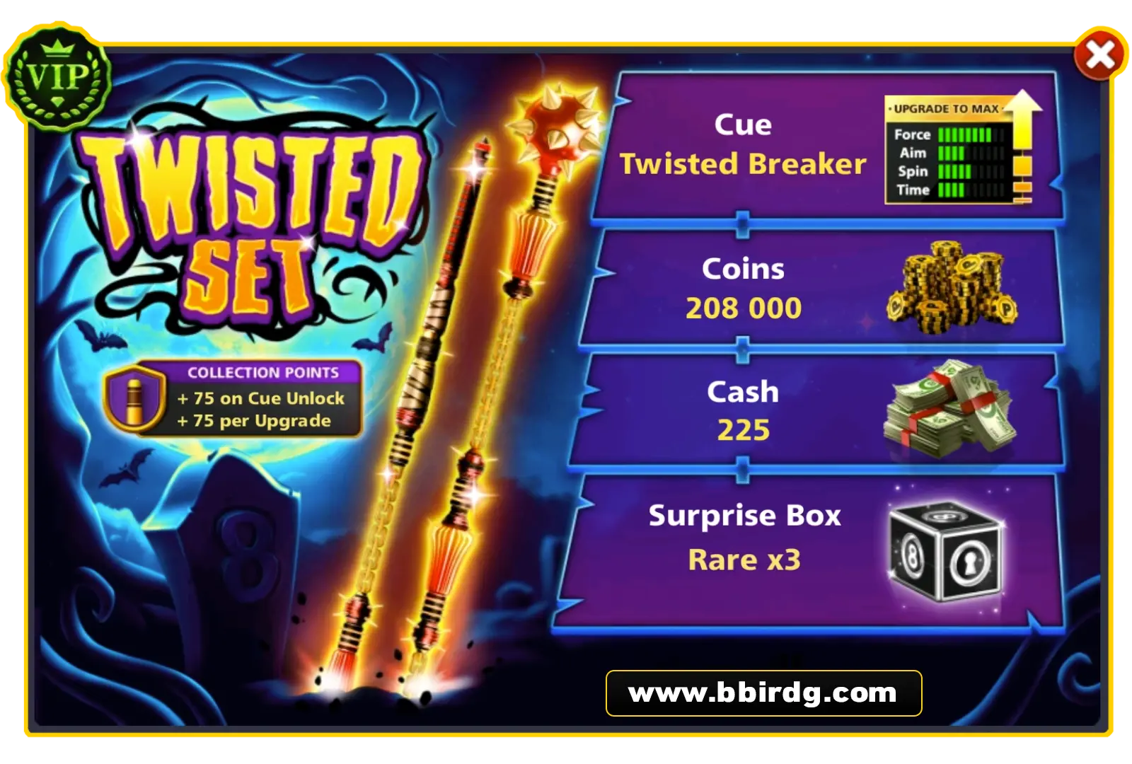 Breaker Cue - Twisted Set | 8 Ball Pool