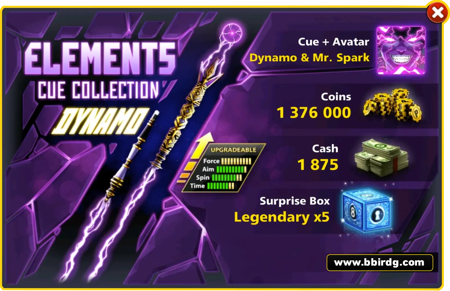 Dynamo Cue - Elements Collection | 8 Ball Pool