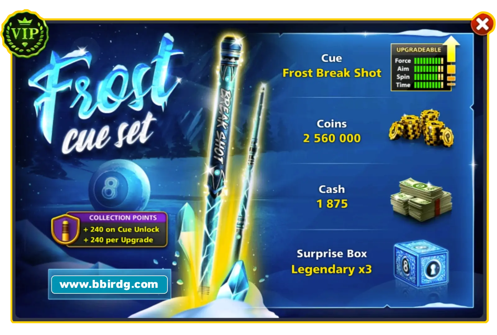 Frost Break Shot Cue - Frost Cue Set | 8 Ball Pool