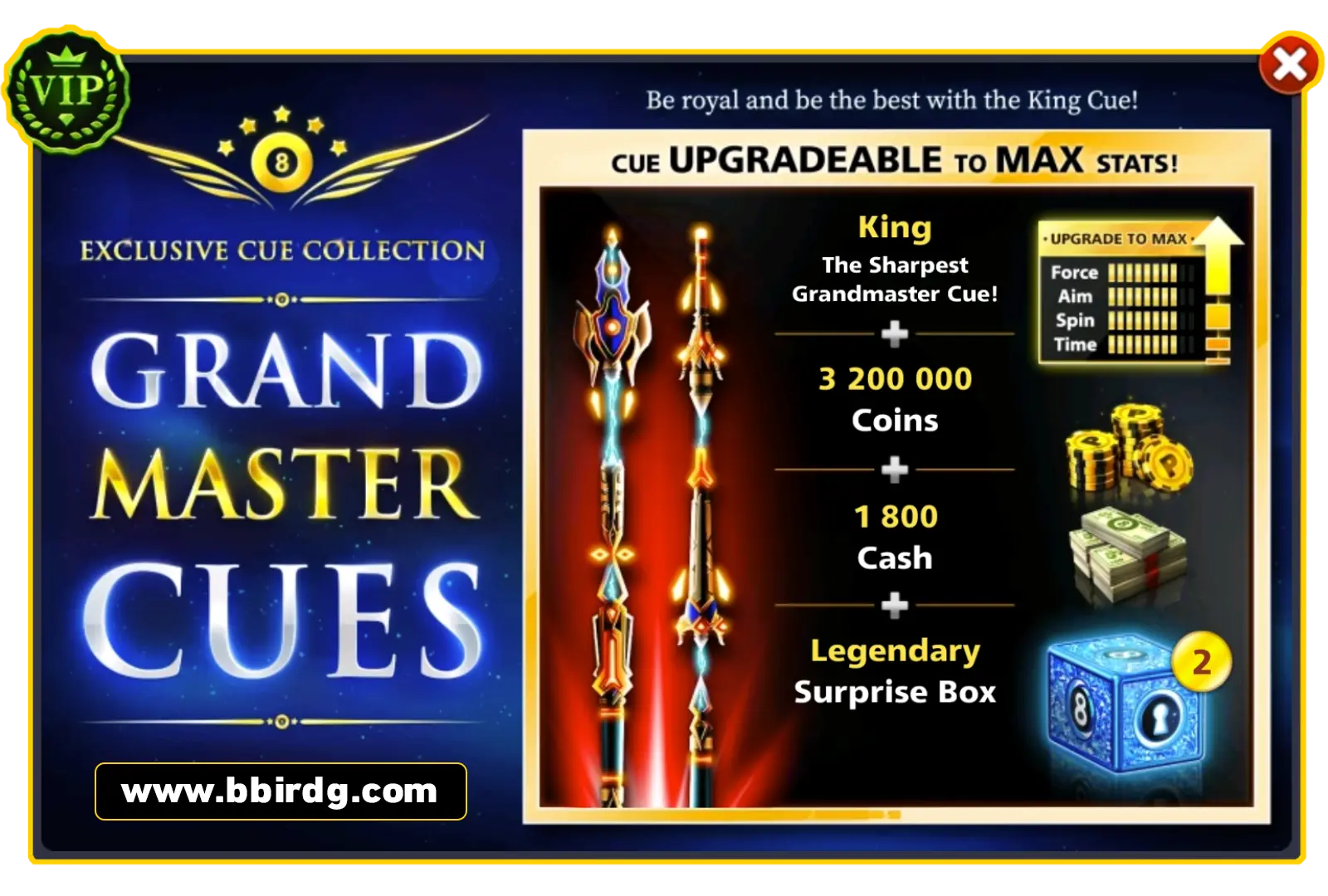 King Cue - Grand Master Cues | 8 Ball Pool