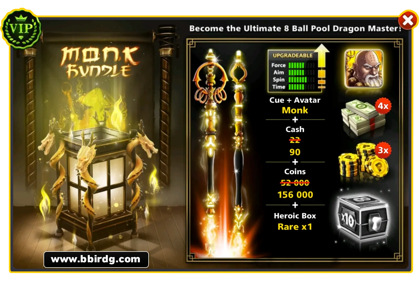 Monk Cue | 8 Ball Pool