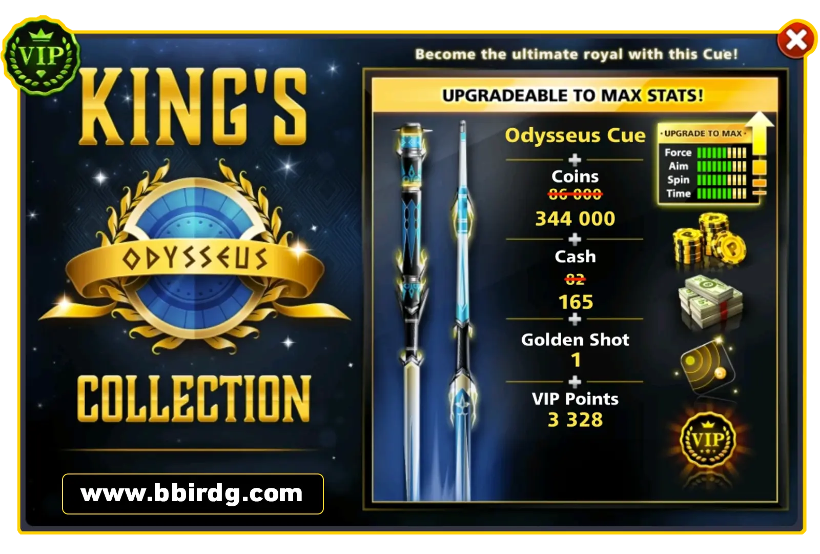 Odysseus Cue - King's Collection | 8 Ball Pool