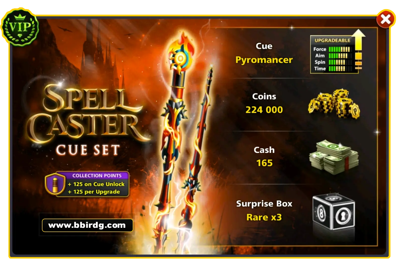 Pyromancer Cue - Spell Caster Set | 8 Ball Pool
