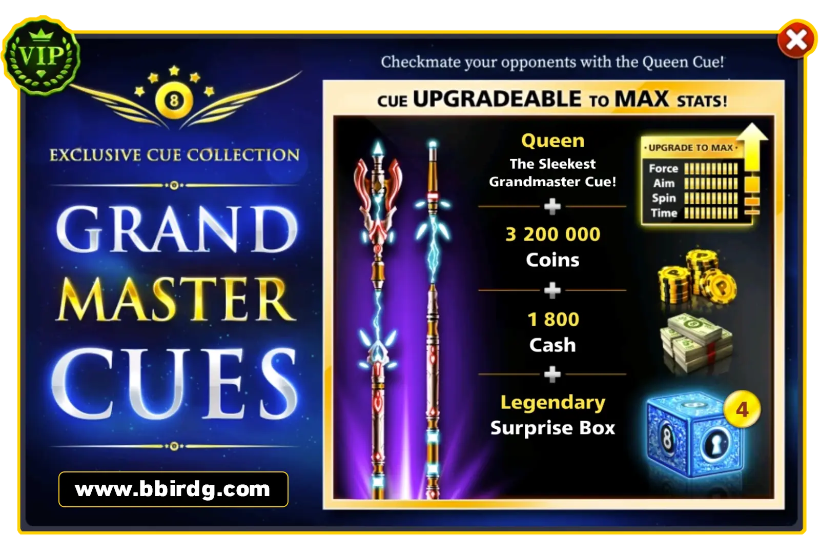 Queen Cue - Grand Master Cues | 8 Ball Pool