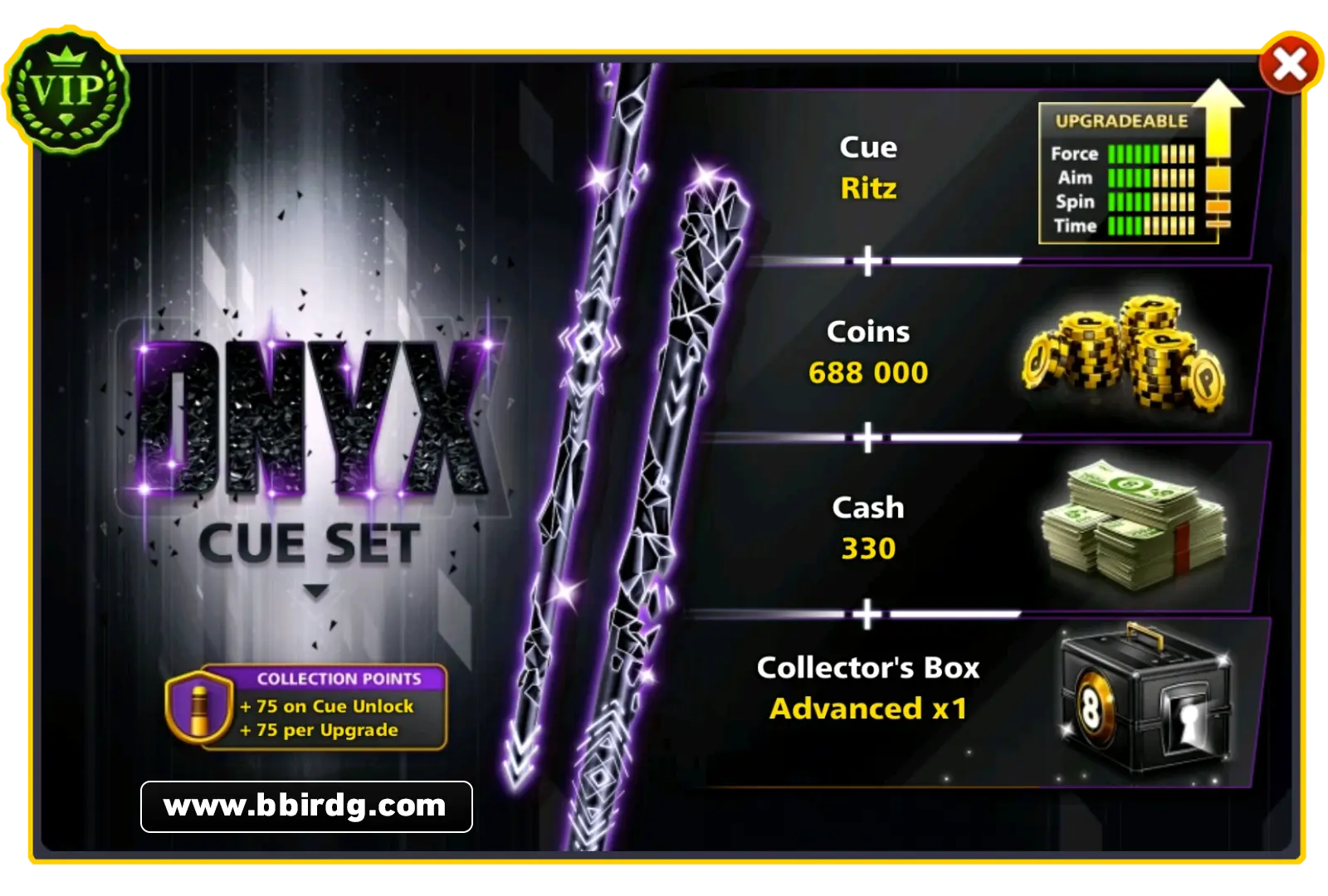 Ritz Cue - Dnyx Cue Set | 8 Ball Pool