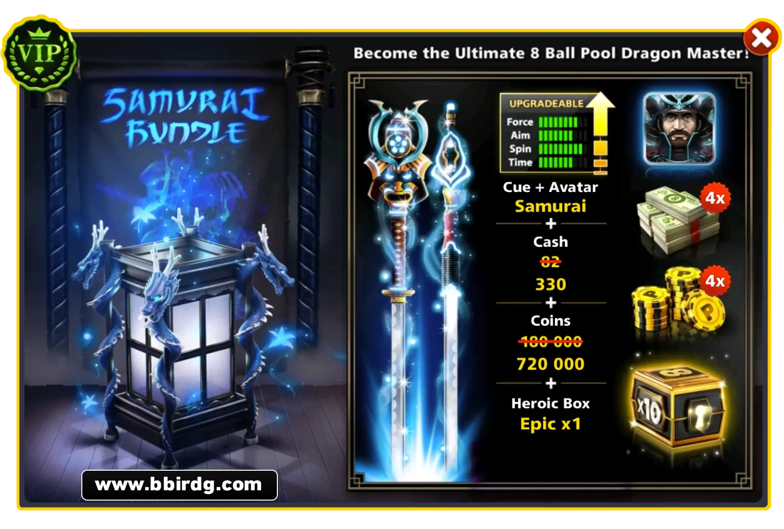 Samurai Cue | 8 Ball Pool