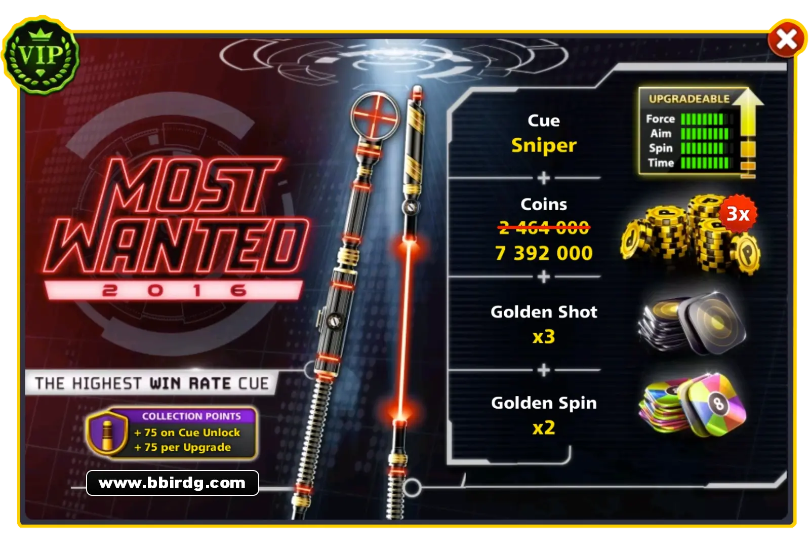 Sniper Cue - Most Wanted | 8 Ball Pool