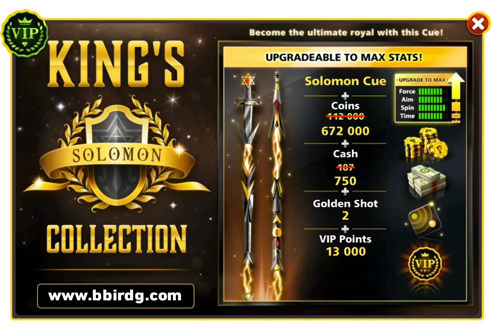 Solomon Cue - King's Collection | 8 Ball Pool