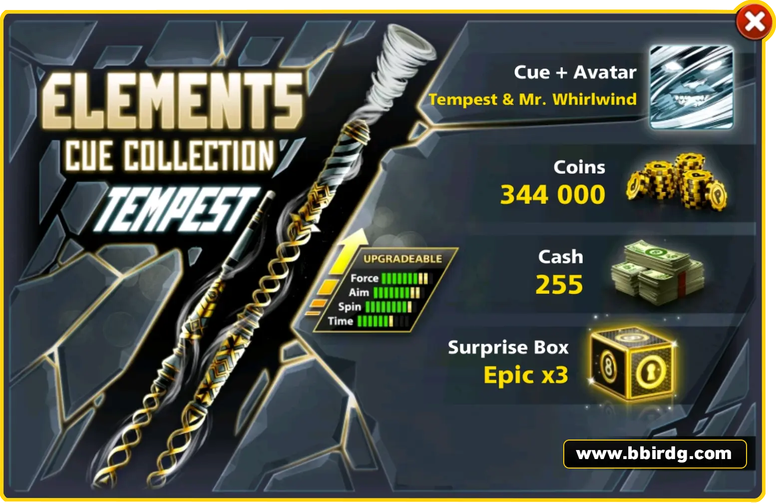 Tempset Cue - Elements Collection | 8 Ball Pool
