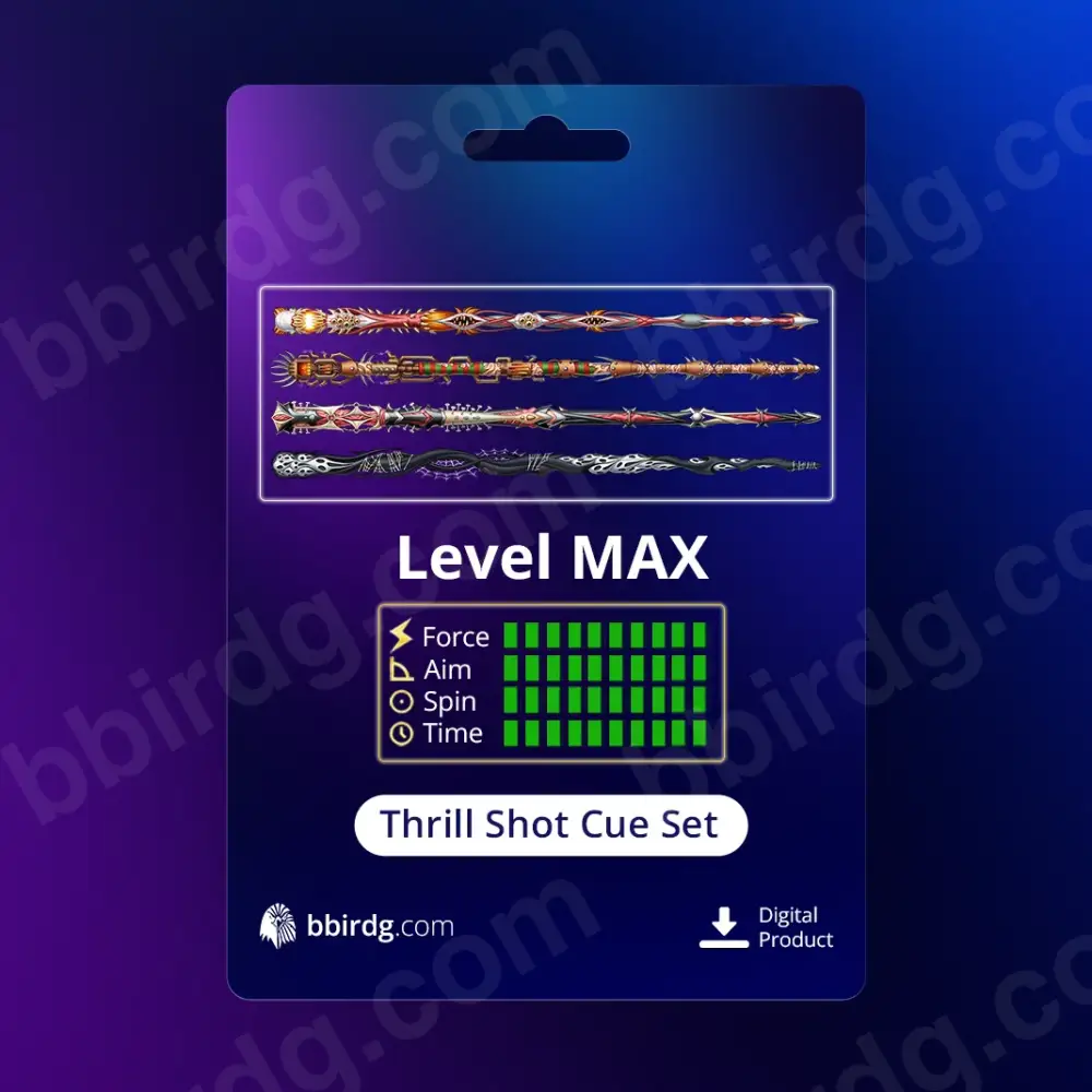 Thrill Shot Cue Set - MAX Level | 8 Ball Pool