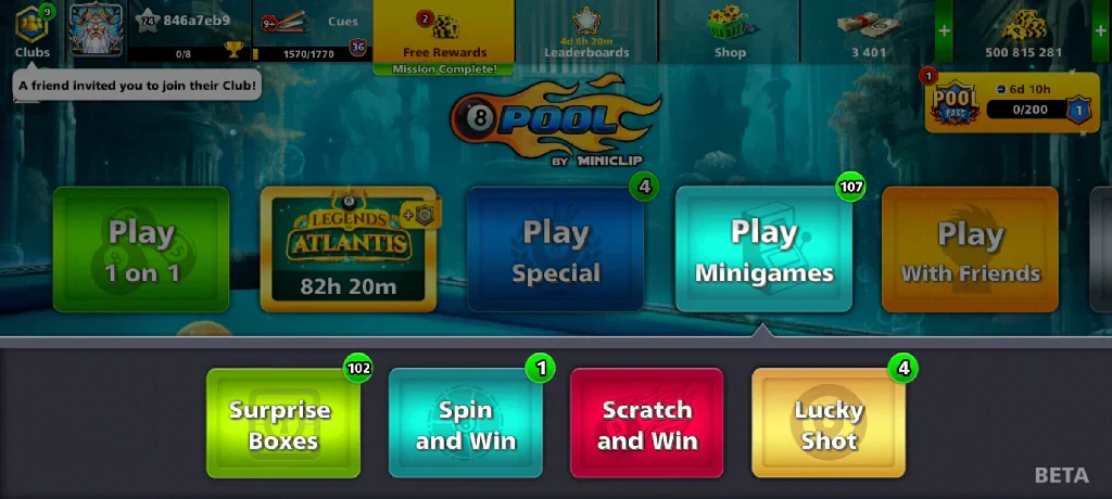 x100 Legendary Box, 500 Million Coins, 3000 Cash | Miniclip Account | 8 Ball Pool - Image 8