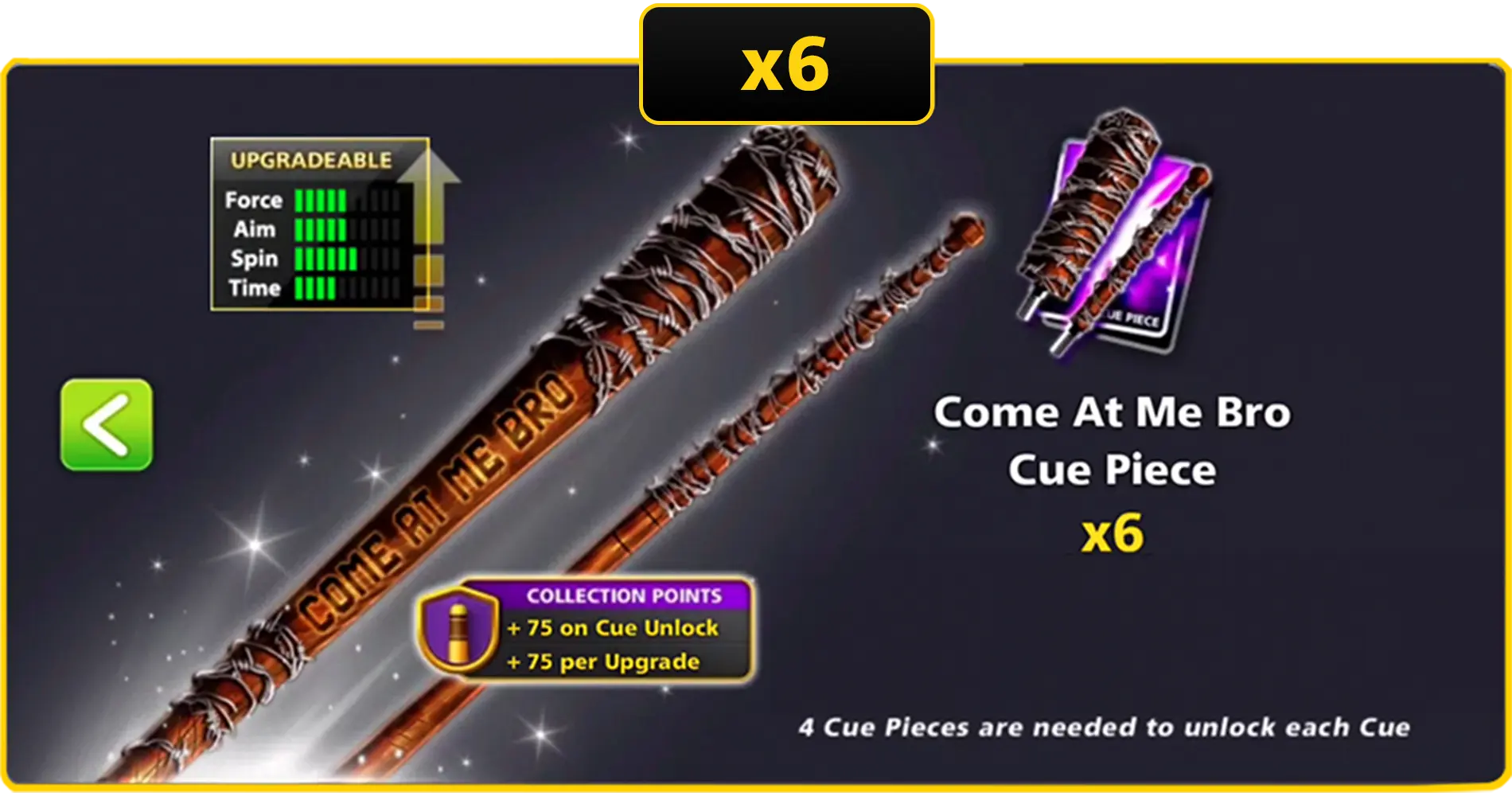 x6 Come At Me Bro Cue Pieces | 8 Ball Pool